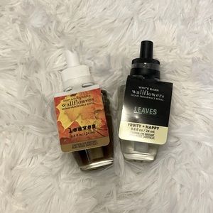 2 Bath and Bodyworks Wallflowers refills In Leaves